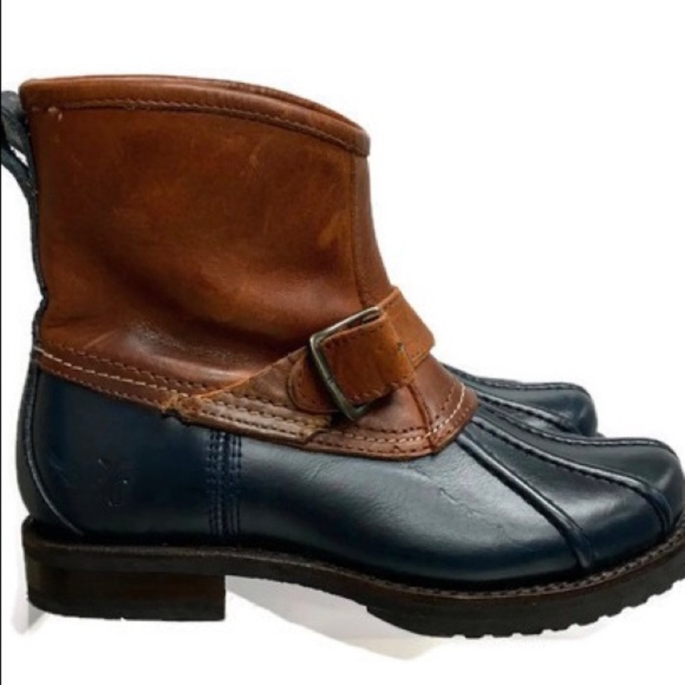 Frye Veronica Shearling Lined Engineer Duck Boots - Picture 3 of 5